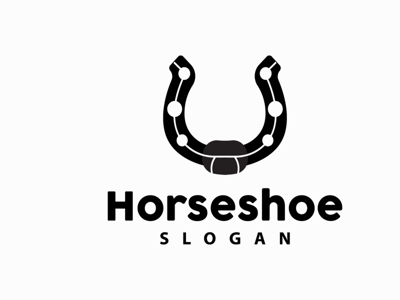 Horseshoe Logo, Horse Vector Vintage Elegant Old Retro Texsas Design