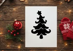 Silhueta de Árvore de Natal para Celebrações e Decorações Festivas