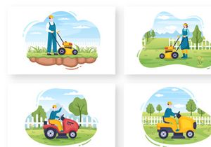 12 Lawn Mower Illustration