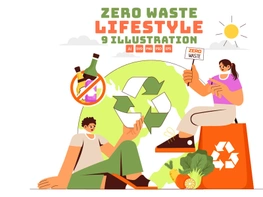 9 Zero Waste Lifestyle Illustration preview picture