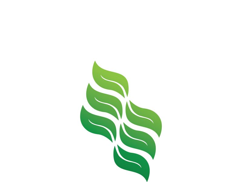 Logos of green tree leaf ecology nature element vector
