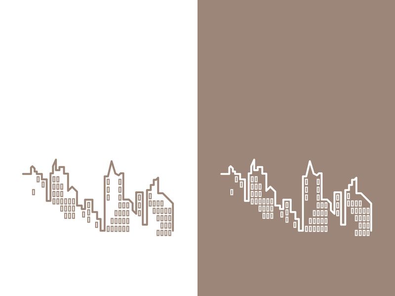 Modern city skyline icon silhouette vector illustration design