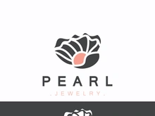 Pearl Shell or jewelry logo elegant and luxury beauty and fashion