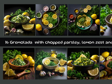 Gremolata  with chopped parsley, lemon zest and garlic preview picture