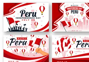 12 Peru Independence Day Illustration