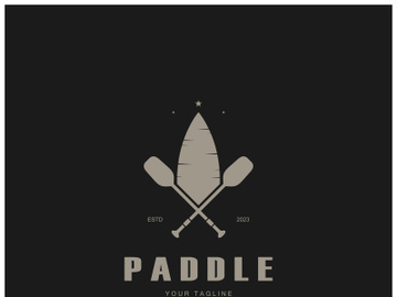 simple paddle logo,design for surfing,rafting,canoe,boat,surfing and rowing equipment business,vector preview picture