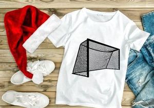 Soccer goal net with black frame and white mesh