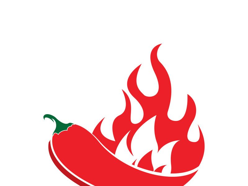 Red hot natural chili icon vector illustration