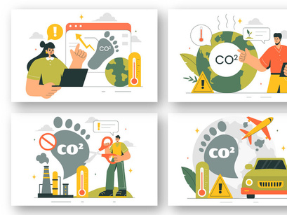 9 Carbon Dioxide or CO2 Illustration