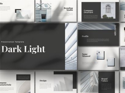 Dark Light Powerpoint Template