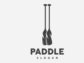Paddle Logo, Boat Paddle Vector, Crossed Paddle Icon, Illustration Symbol Simple Design preview picture
