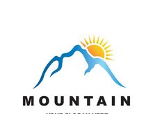 Mountain icon logo template vector illustration design