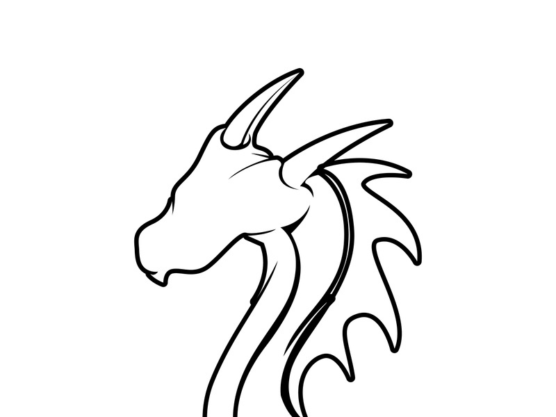 Dragon illustration icon design template vector