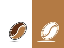 Coffee bean icon vector illustration template