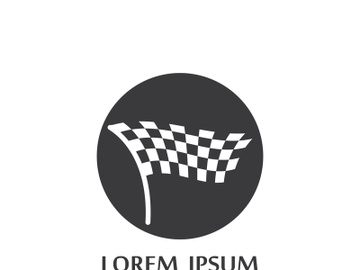 Creative and modern racing flag logo design. preview picture