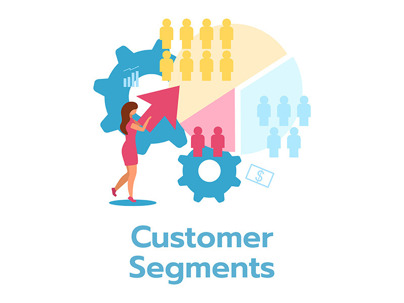 Customer segment flat vector illustration