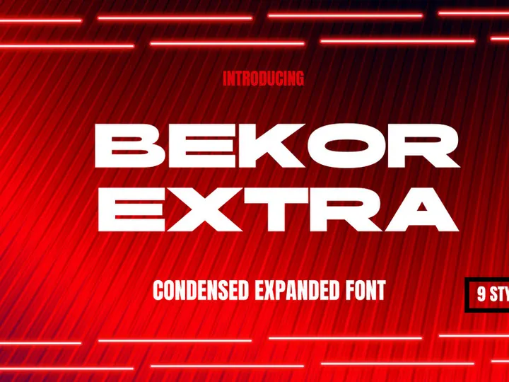 Bekor- Condensed Font Family