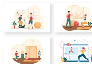 10 Personal Trainer or Sports Instructor Illustration