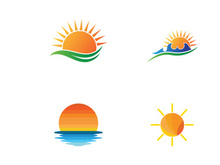 Sun abstract logo creative design.