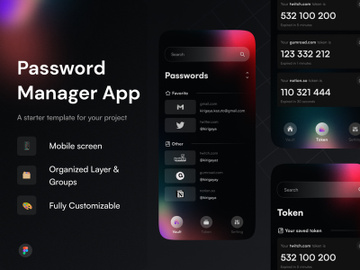 Dark Mode Password Generator UI Kit preview picture