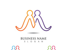 Community, network and social icon design template