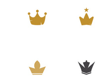Gold luxury crown logo creative design.
