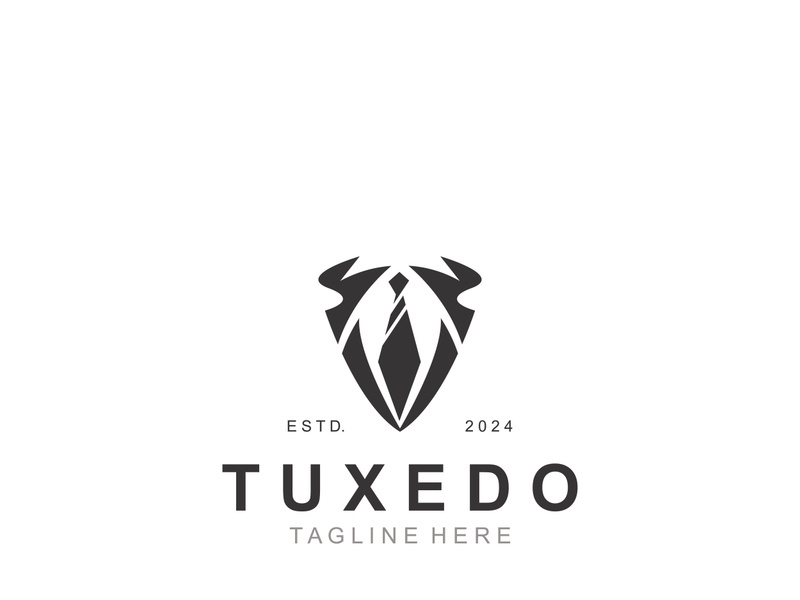 Tuxedo Suit Gentleman logo Fashion Tailor Clothes Vintage Classic design