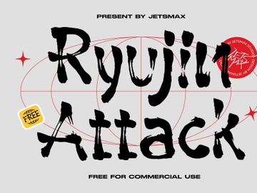 Ryujin Attack - Free Font preview picture