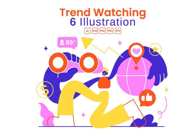 6 Trend Watching Illustration