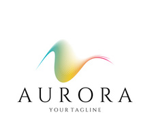 aurora logo design icon illustration vector template