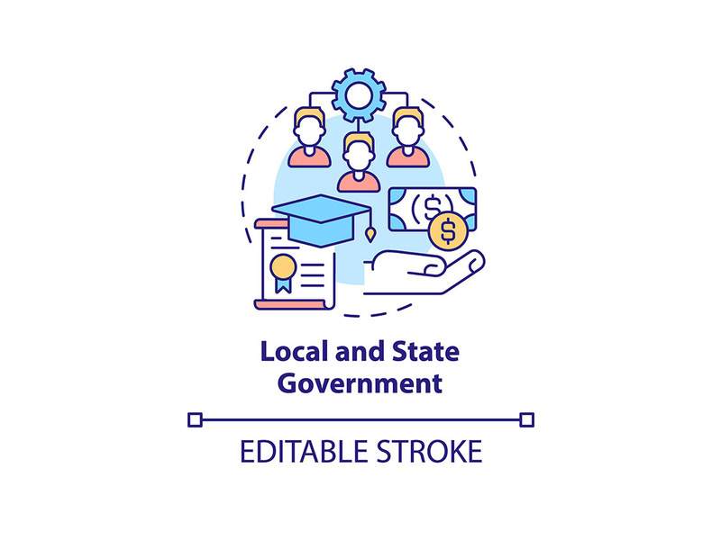 Local and state government concept icon