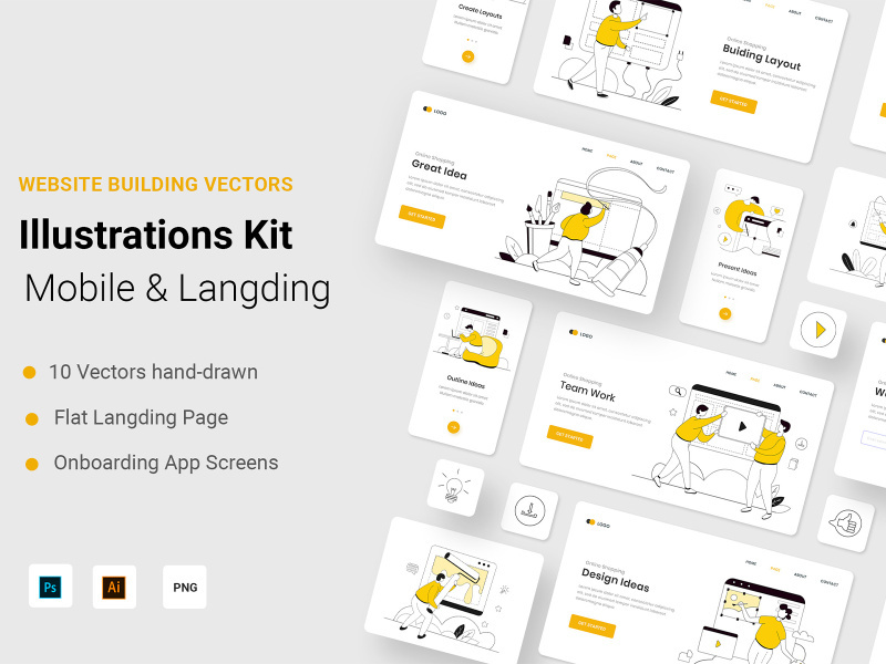 Buiding Website Illustration Kit