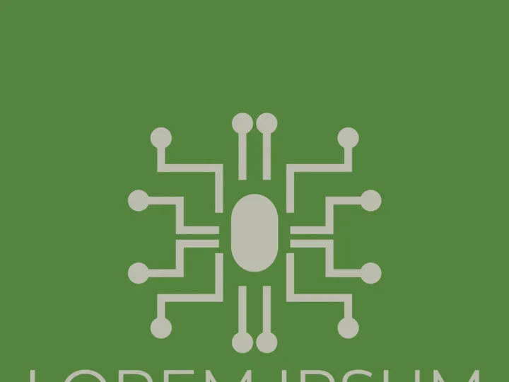 Futuristic Electronic Circuit Logo