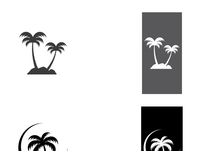 Unique and modern arabian palm tree logo design.