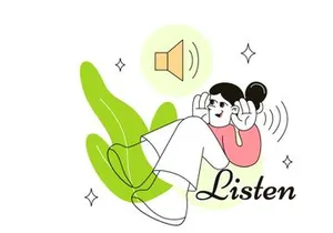 6 Listen Vector Illustration