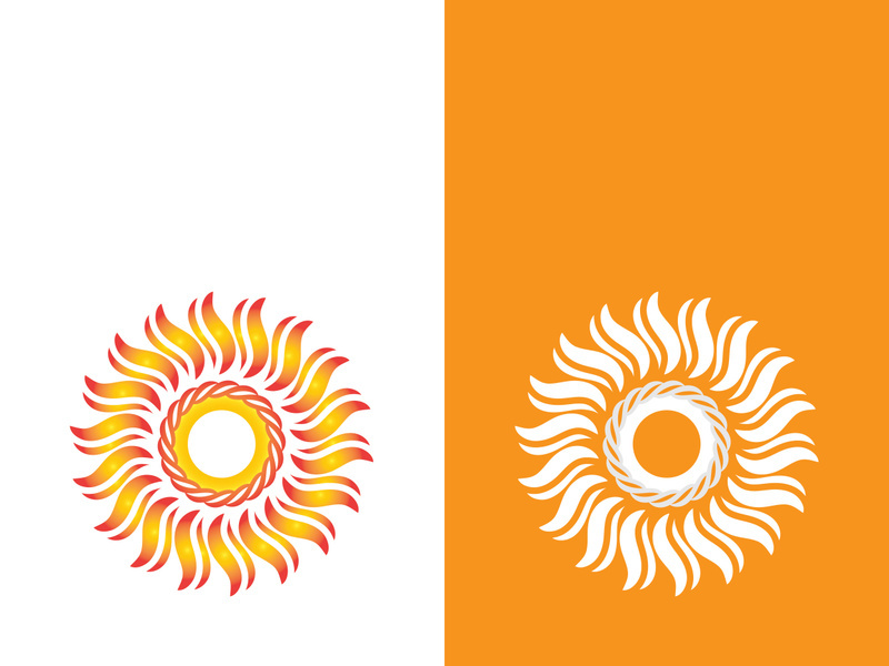 Sun vector illustration icon logo template design