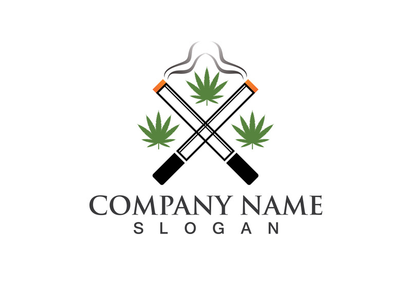 Canabis leaf vector illustration icon