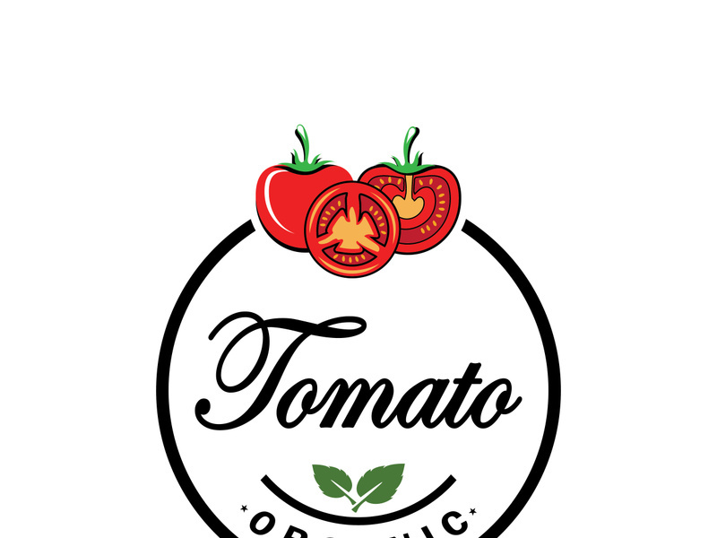 tomato logo design template illustration vector