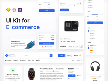 UI kit for e-commerce projects design preview picture