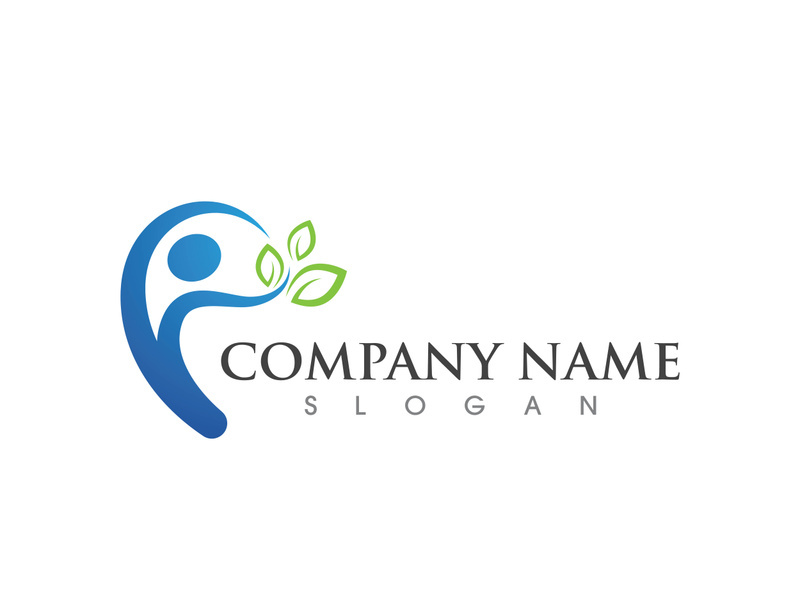 Human character logo sign