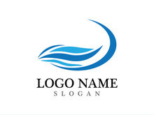 Wave beach vector illustration design logo