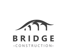 Minimalist Bridge logo suitable for building and construction workers vector design