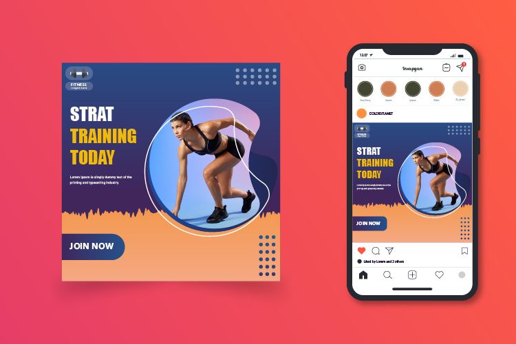 Instagram Post, Fitness And Workout