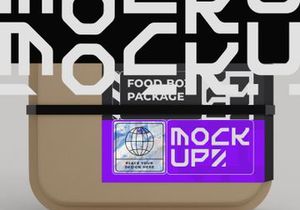 Food Box Package Mockup