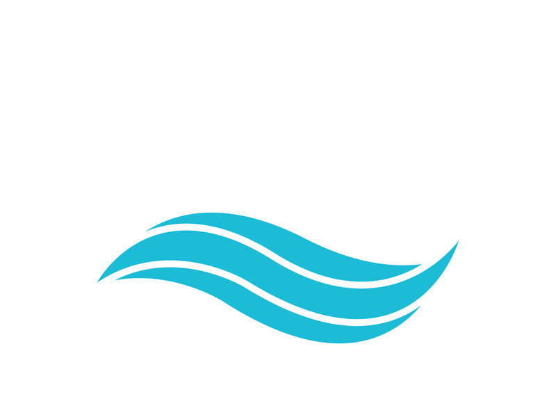 Wave beach vector illustration design logo