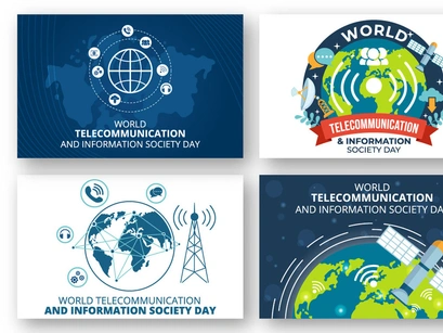 12 World Telecommunication and Information Society Day Illustration