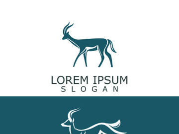 Antelope animal logo icon design animal simple illustration preview picture