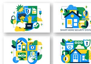 10 Smart Home Security Illustration