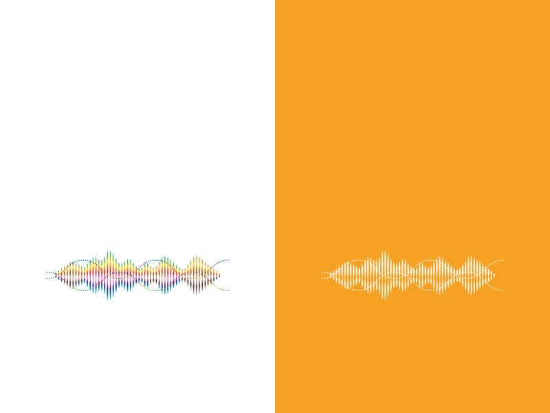 Sound waves vector illustration design template
