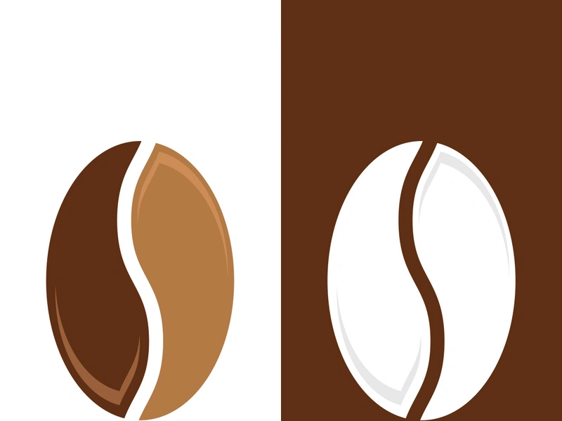 Coffee bean icon vector illustration template